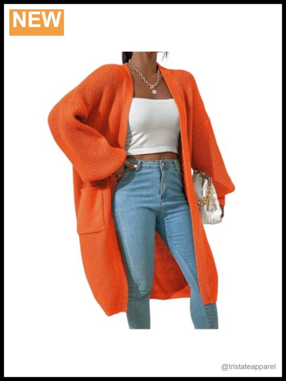 Oversized Fuzzy Knit Cardigan Open Front Long Sleeve Winter Sweater Coat Pockets